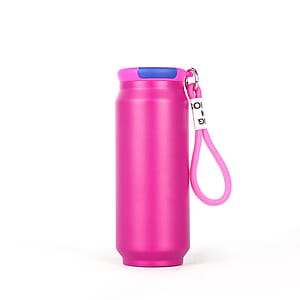 17 oz Can-Shaped Insulated Water Bottle W/ Handle Strap