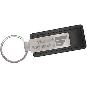 DUAL LEATHERETTE KEYCHAIN GIFT SET