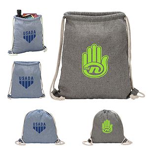 Recycled Cotton Drawstring Backpack