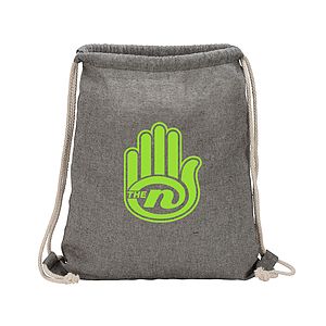 Recycled Cotton Drawstring Backpack