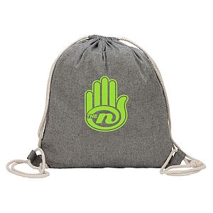 Recycled Cotton Drawstring Backpack