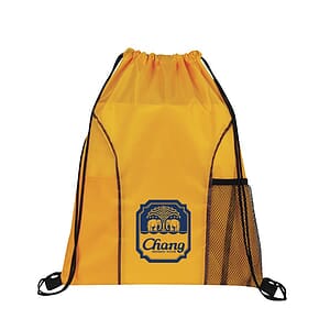 Poly Dual Front Pocket Drawstring Backpack