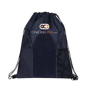 Poly Dual Front Pocket Drawstring Backpack