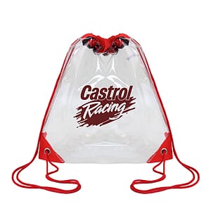 Color Trim Vinyl Drawstring Backpack