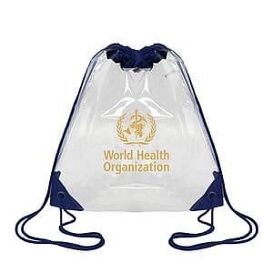 Color Trim Vinyl Drawstring Backpack