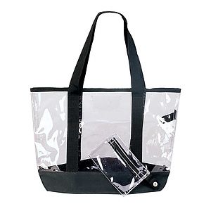 Clear Vinyl Tote Bag with Coin Purse