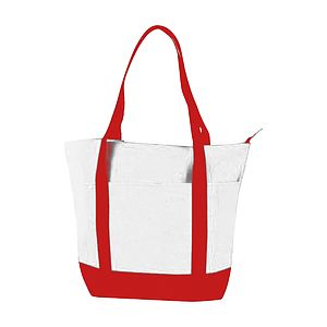 Poly Multi Pocket Zipper Tote Bag