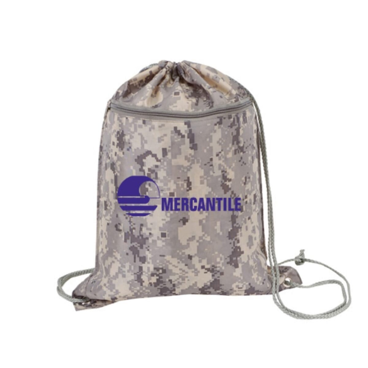 Digital Camo Drawstring Backpack Tote Bag