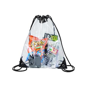 Clear Vinyl Drawstring Bag