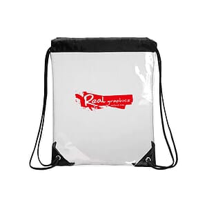 Clear Vinyl Drawstring Bag