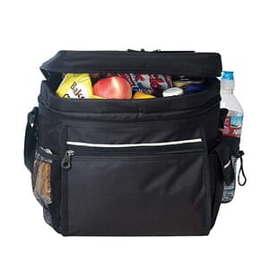 24 Pack Multi Pocket Polyester Insulated Cooler Lunch Bag