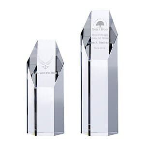 Hexagon Pillar Crystal Award (Small)