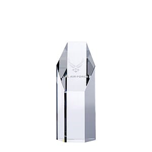 Hexagon Pillar Crystal Award (Small)