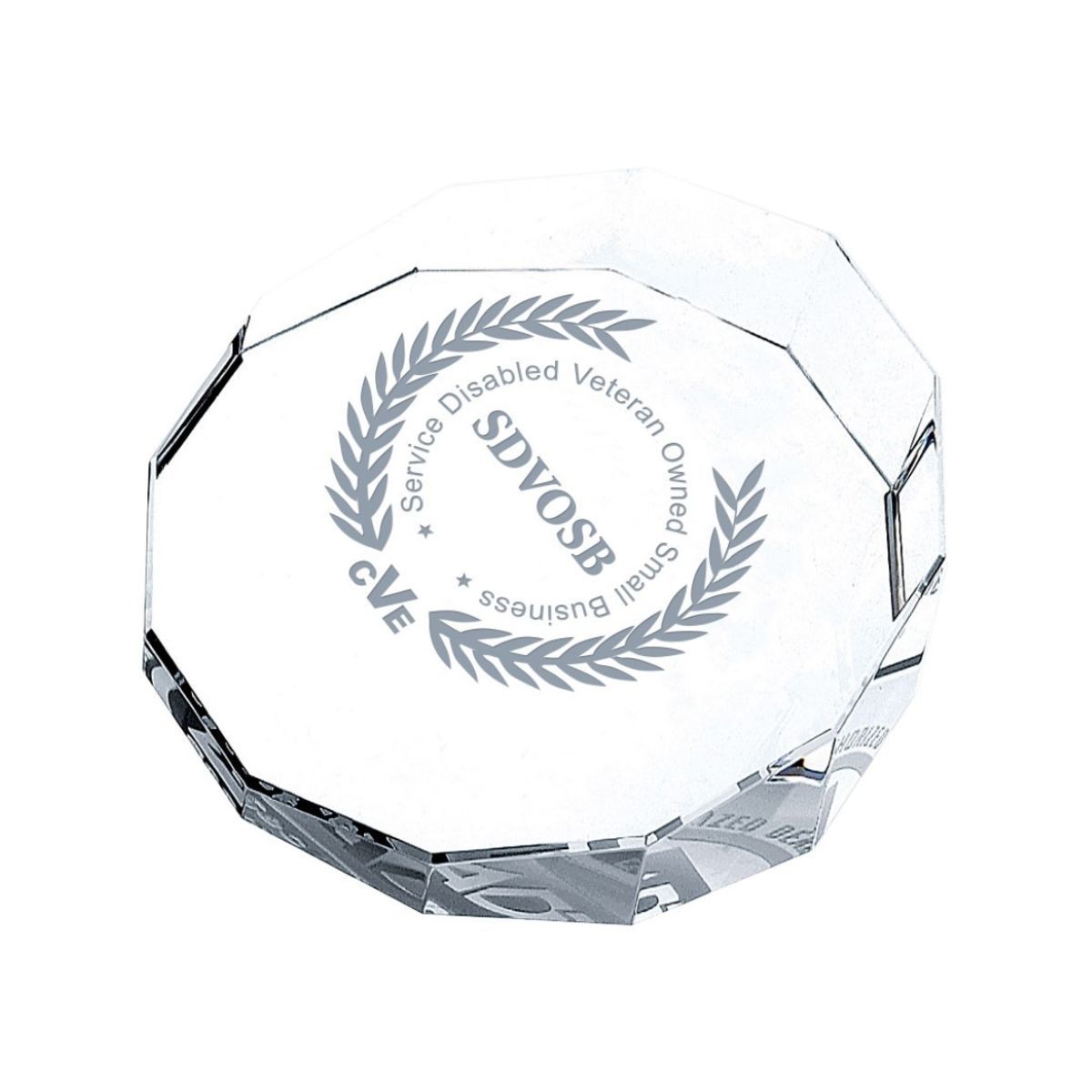 Decagon Crystal Paperweight