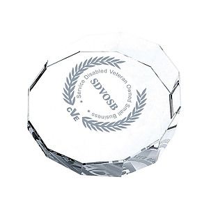 Decagon Crystal Paperweight