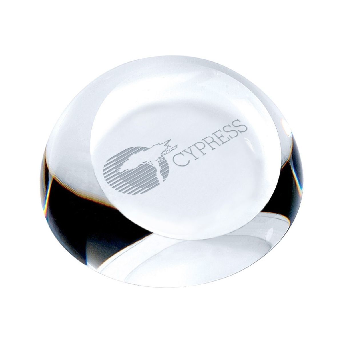 Slant Top Dome Paperweight and Magnifying Glass