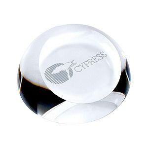 Slant Top Dome Paperweight and Magnifying Glass