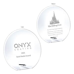 Jade Glass Circle with Aluminum Pole Award