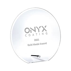 Jade Glass Circle with Aluminum Pole Award
