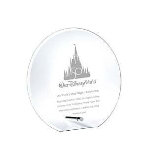 Jade Glass Circle with Aluminum Pole Award