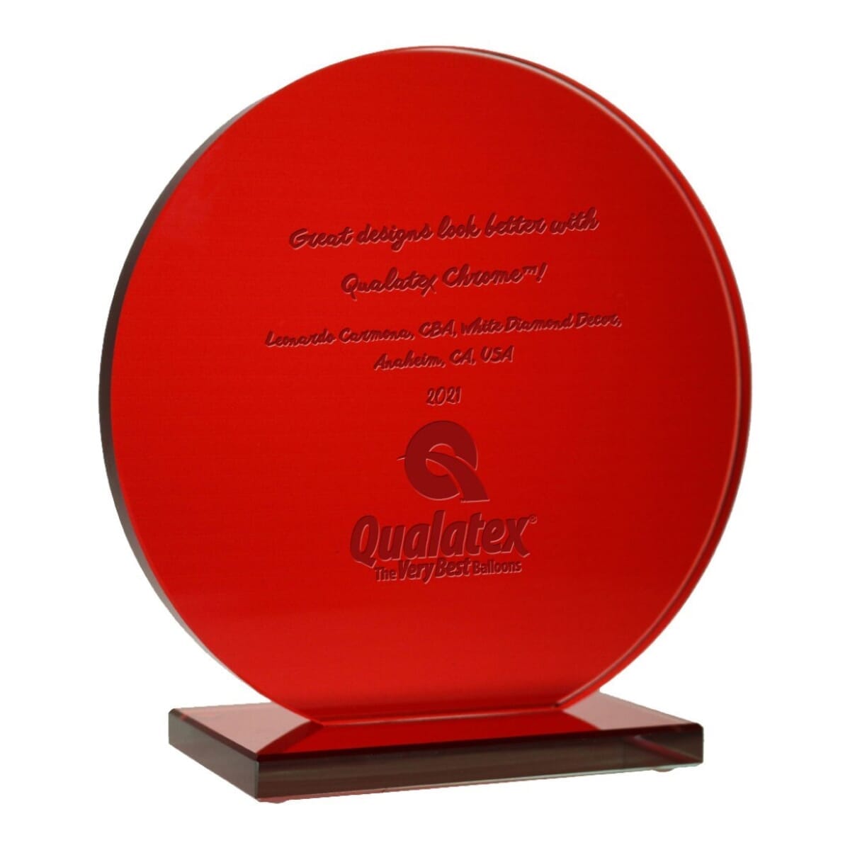 Jade Glass Red Circle Award