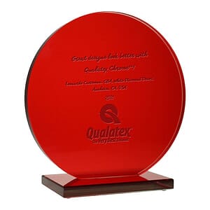 Jade Glass Red Circle Award