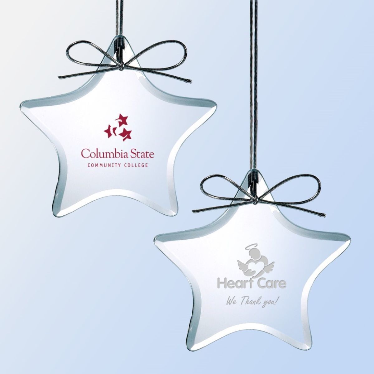 Starfire Jade Glass Star Ornament