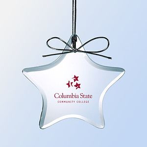 Starfire Jade Glass Star Ornament
