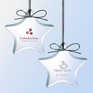 Starfire Jade Glass Star Ornament