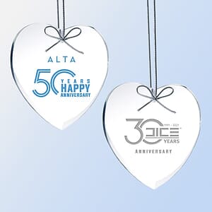 Heart Jade Glass Ornament