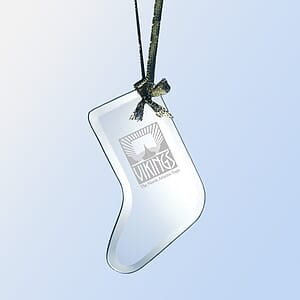 Stocking Jade Glass Ornament