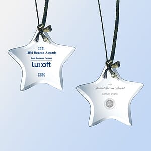 Jade Glass Star Ornament