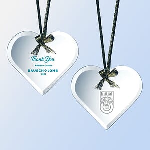 Jade Glass Heart Ornament