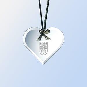 Jade Glass Heart Ornament