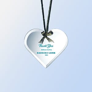 Jade Glass Heart Ornament