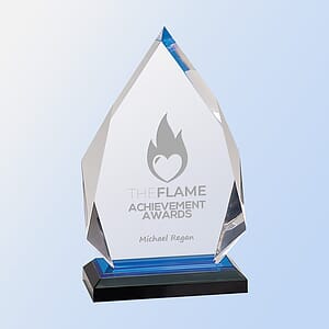 Acrylic Blue Teardrop Award