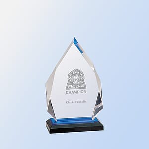 Acrylic Blue Teardrop Award