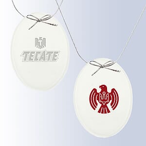 White Oval Ornament