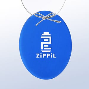 Blue Oval Ornament