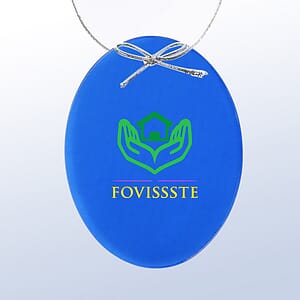 Blue Oval Ornament