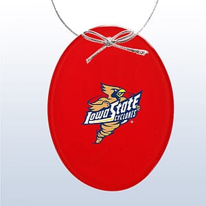 Red Oval Ornament