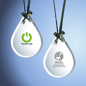 Jade Glass Teardrop Ornament
