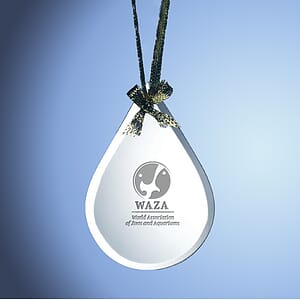 Jade Glass Teardrop Ornament