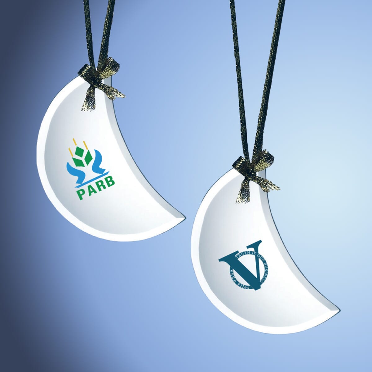 Jade Glass Moon Ornament