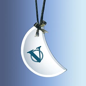 Jade Glass Moon Ornament