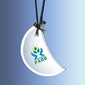Jade Glass Moon Ornament