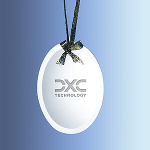 Jade Glass Oval Ornament