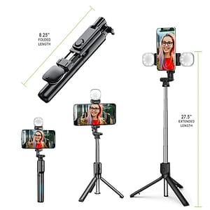 Double Light Tripod Selfie Stick