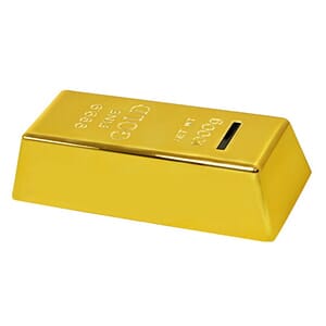 Gold Bar Coin Bank Paper Paperweight