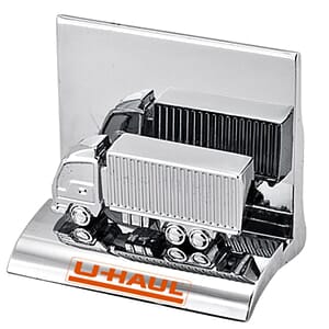 Chrome Metal Truck Container Business Card Holder